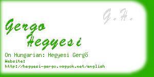 gergo hegyesi business card